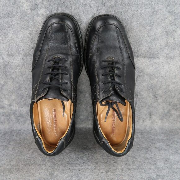 Johnston & Murphy Shoes Men 10 Oxford Leather Shuler Athletic Black Comfort Work